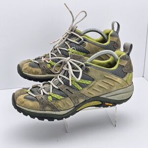 Merrell Siren Sport Women's 8.5 Grey Lime Trail Hiking Vibram Sole Running Shoes